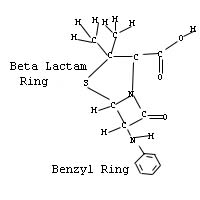 chemical structure of penicillin G